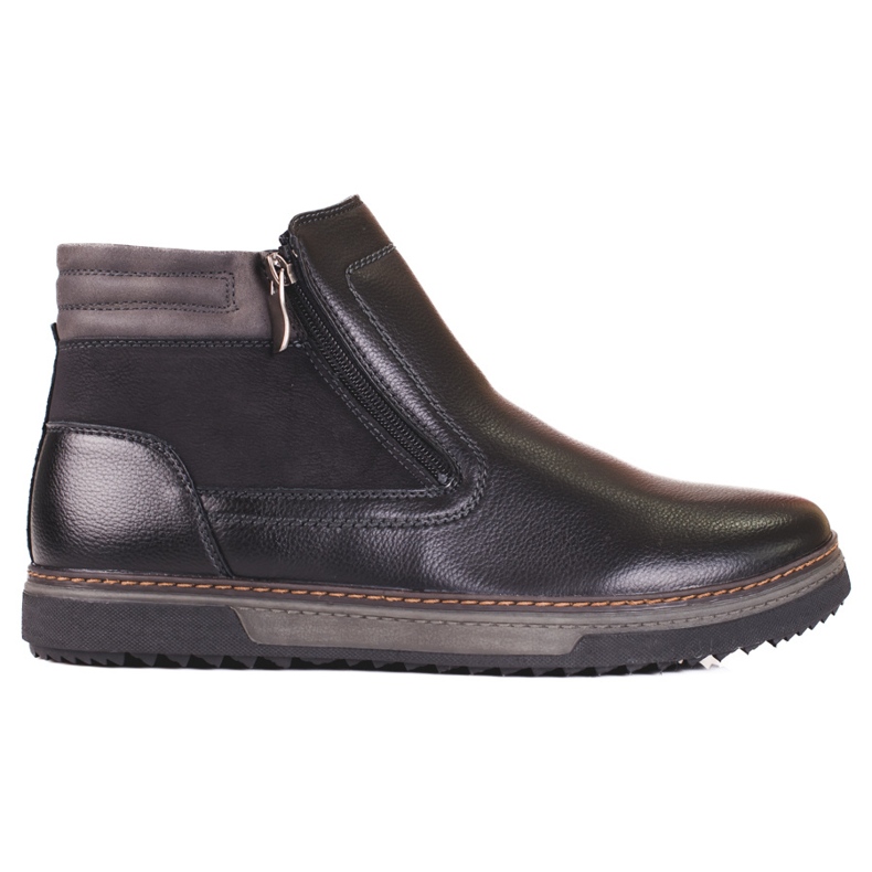 Botas altas de hombre con cremallera Shelovet negro