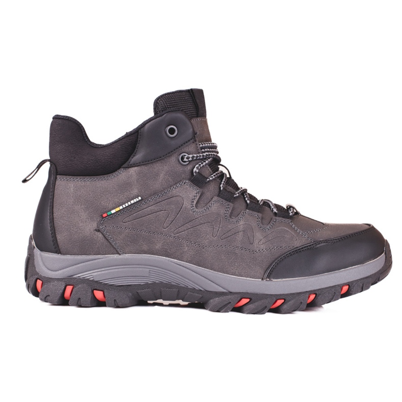 Botines altos de hombre con protector. gris Botines altos de hombre con protector. gris