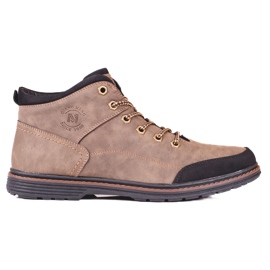 Botas altas de hombre Shelovet beige marrón