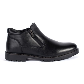 Zapatos de hombre fabricados en piel ecológica. negro