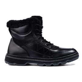 SHELOVET Botas de invierno para hombre con aislamiento de piel. negro