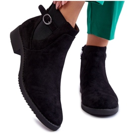 PJ1 Botines Mujer Gamuza Cálida Jodhpur Negro Janette