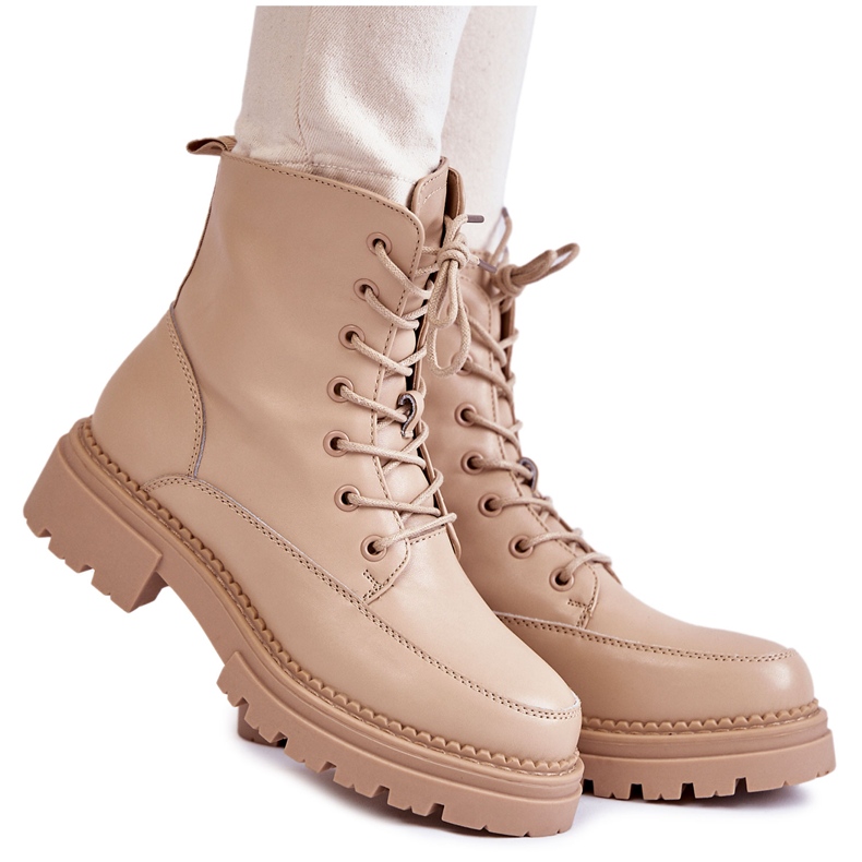 Botas Calentas Piel La.Fi 250009TA-QN Beige marrón