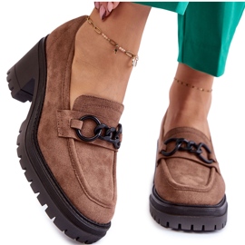 Vinceza Zapatos mujer tacones ante beige oscuro Sanya marrón
