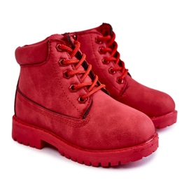 FR1 Botas Infantiles Trapper Con Cremalleras Rojo Dexter