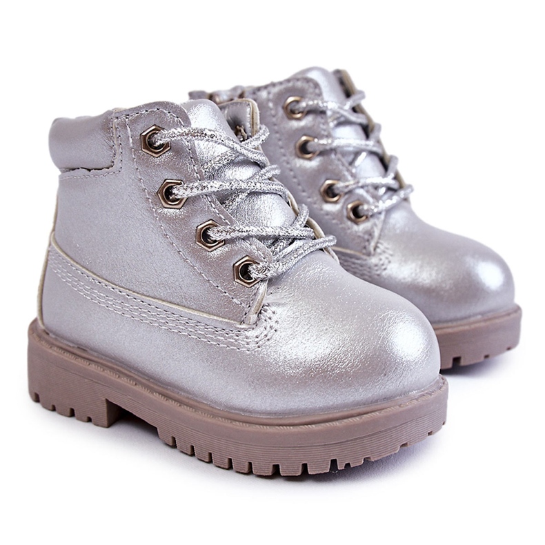 Botas Infantiles Trapper con Cremallera Plata Dexter