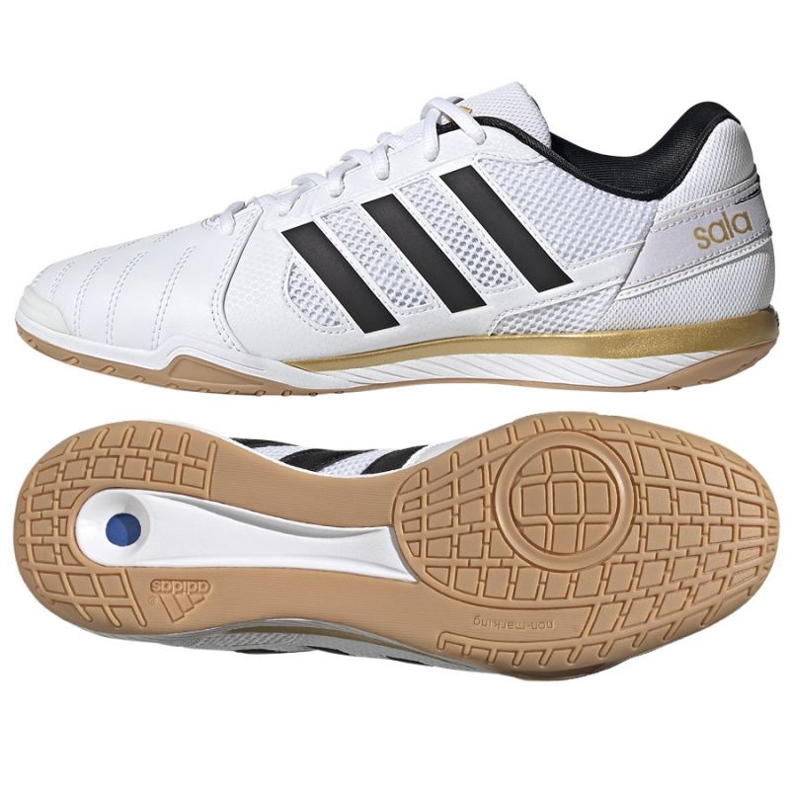 Zapatillas de fútbol Adidas Top Sala M HR0147 blanco blanco