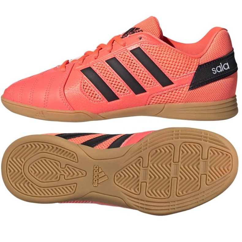Botas de fútbol adidas Super Sala In Jr GW1700 rojo naranjas y tintos