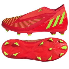 Adidas Predator Edge.3 Ll Fg Jr GW0985 botas de fútbol rojo naranjas y tintos
