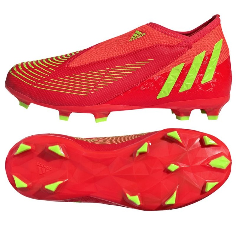 Adidas Predator Edge.3 Ll Fg Jr GW0985 botas de fútbol rojo naranjas y tintos