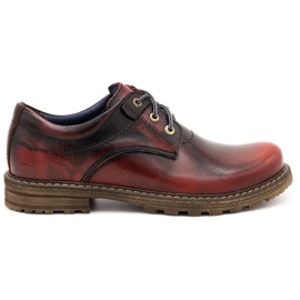 Kampol Botas de hombre botas de piel 32 / KC burdeos negro Kampol Botas de hombre botas de piel 32 / KC burdeos negro