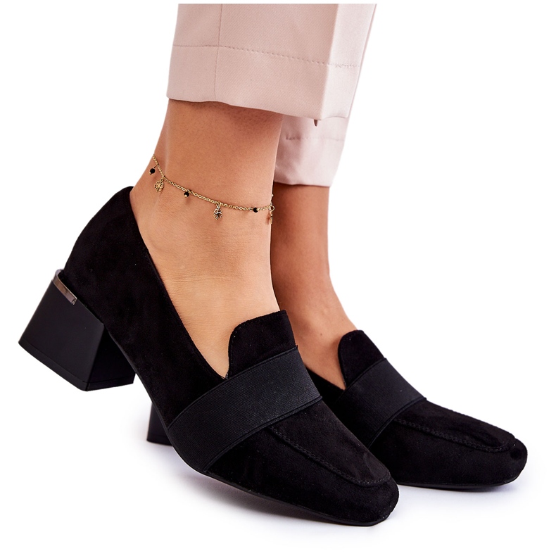 Bombas de gamuza de moda La.Fi 230033B-SU Negro