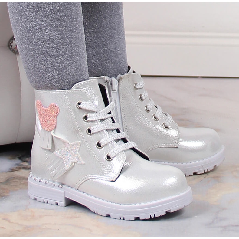 Botas niña Potocki plata insuladas plata brillo Botas niña Potocki plata insuladas plata brillo