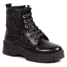 Botas para niñas brocado insuladas negras Potocki negro