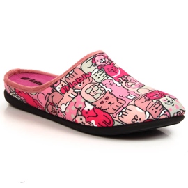 Cómodas pantuflas de mujer con inserto extraíble, rosa Inblu gris