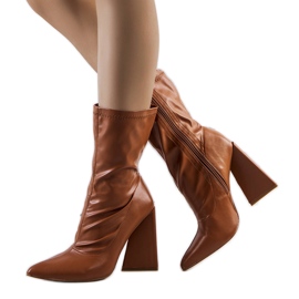 BM Botas marrones de tacón alto de Denisa marrón