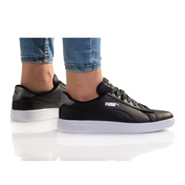 Puma Smash V2 Metálicos Jr 386197 02 negro
