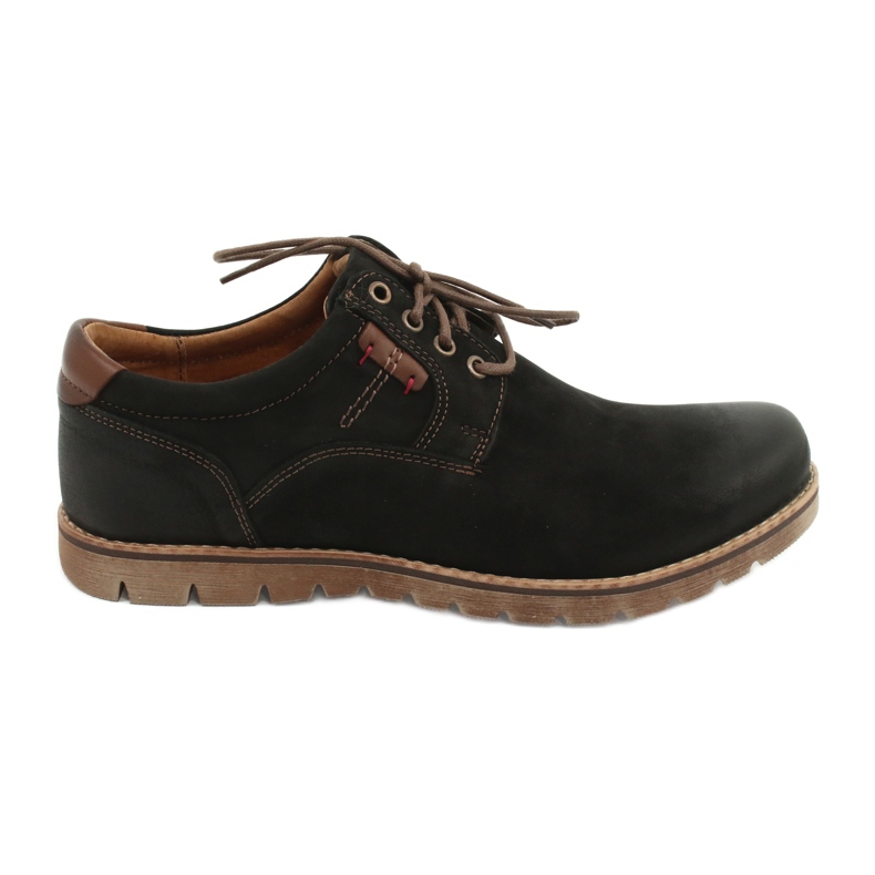 Zapatos casual con cordones para hombre Riko 761, negro