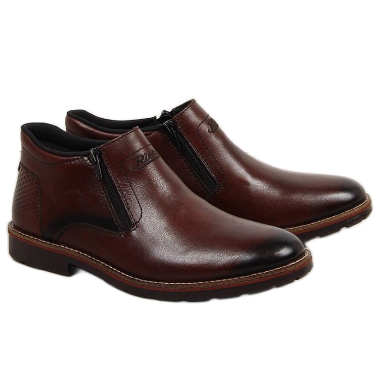 Botas con aislamiento de cuero Rieker M RKR412 marrón