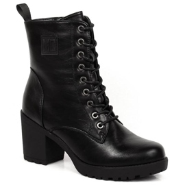 Botas con cordones y cremallera, con aislamiento Jezzi W JEZ140E negro