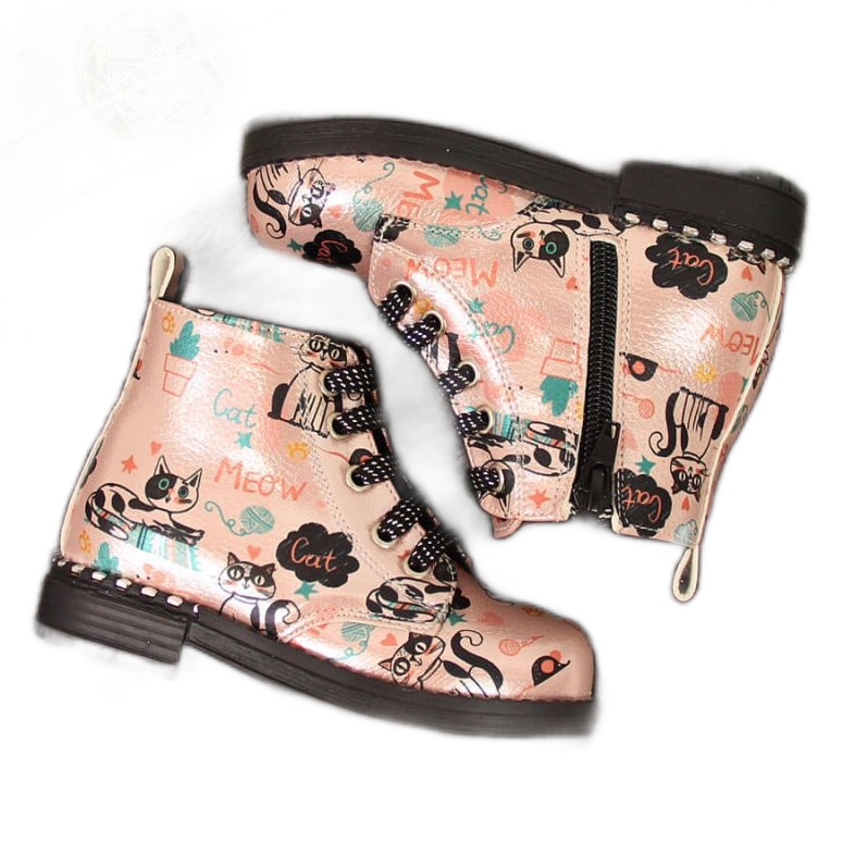 Nautilus Botas botas de otoño Navy Dot Jr WOL6B rosado Nautilus Botas botas de otoño Navy Dot Jr WOL6B rosado