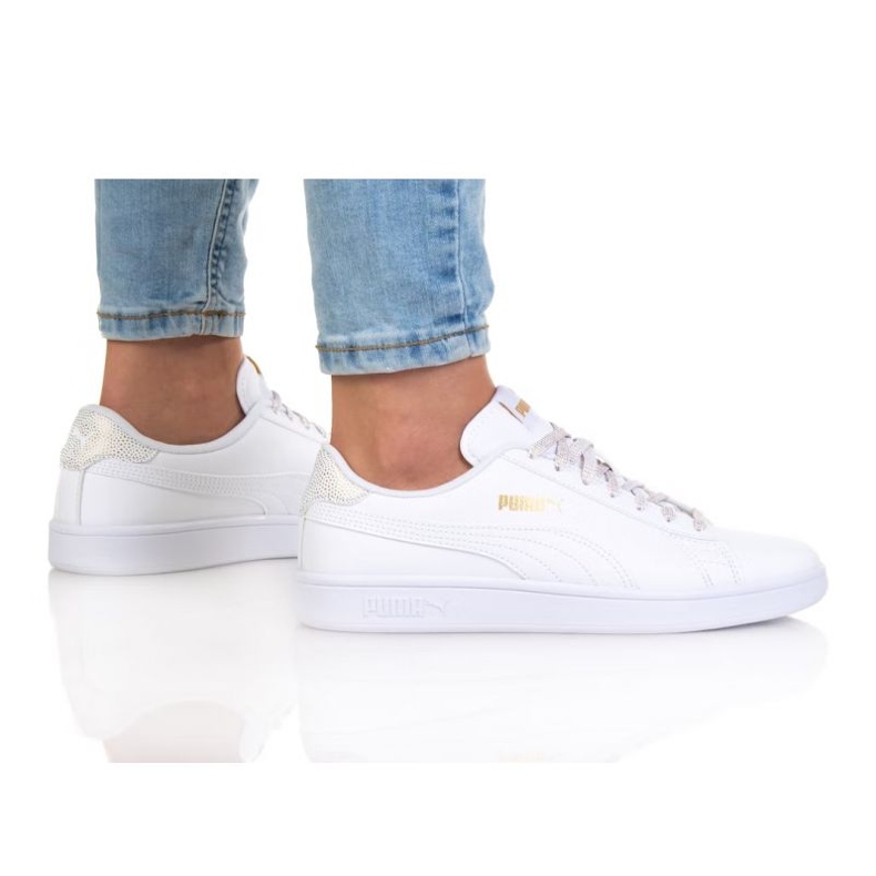 Puma Smash V2 Metálicos Jr 386197 01 blanco