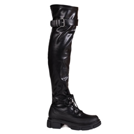 Botas de mujer fabricadas en ecopiel Shelovet negro
