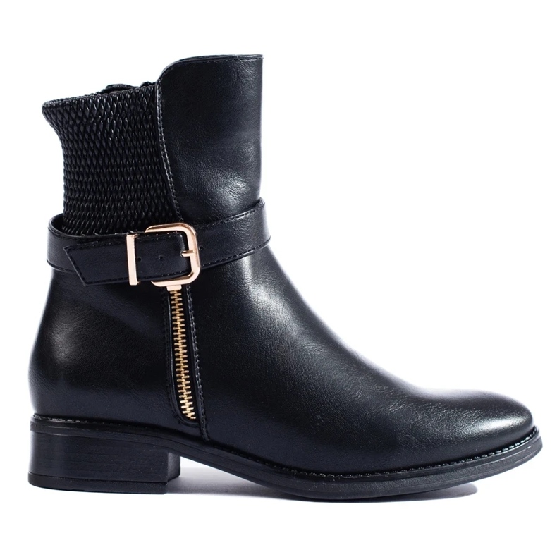 Botines planos de mujer negro