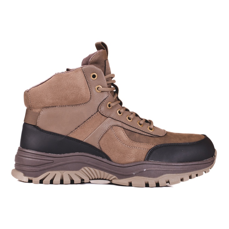 SHELOVET Botas de invierno para hombre con pelo. beige