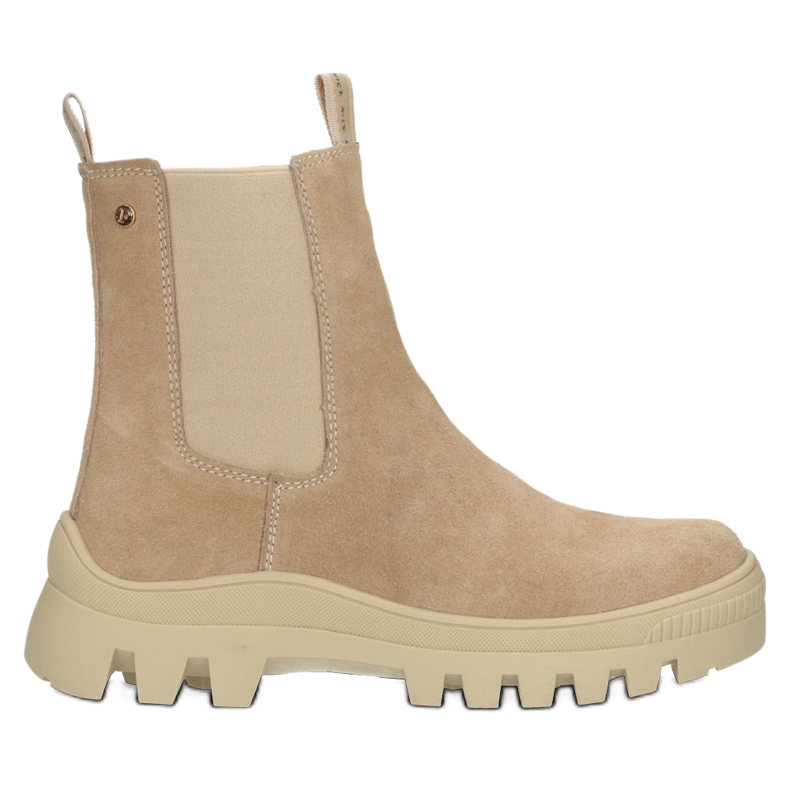 Botas Jodhpur de piel y ante, con aislamiento beige Filippo