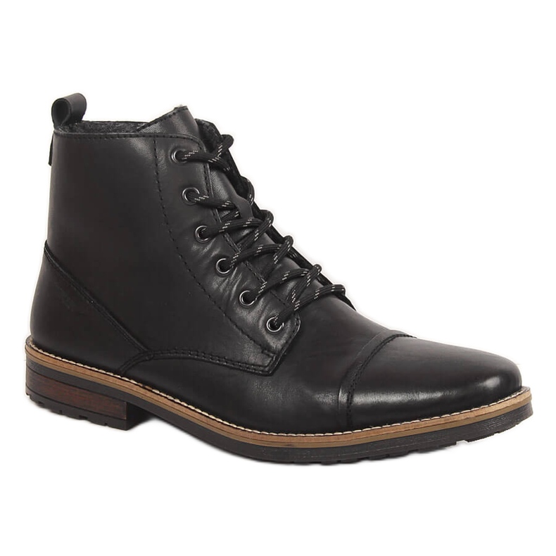 Botas de cuero con aislamiento negro Rieker 33205-00 para hombre