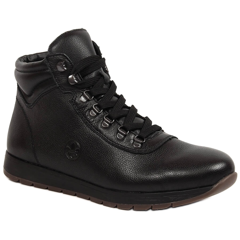 Black Rieker 18301-00 botas altas de cuero aislante negro para hombre