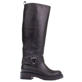 Marco Shoes Botas con una parte superior más ancha negro