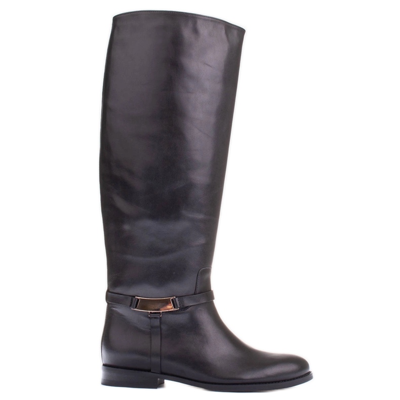 Marco Shoes Botas clásicas con una parte superior más ancha negro