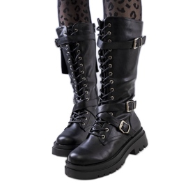 PA1 Botas negras con bolsita de Himes negro PA1 Botas negras con bolsita de Himes negro