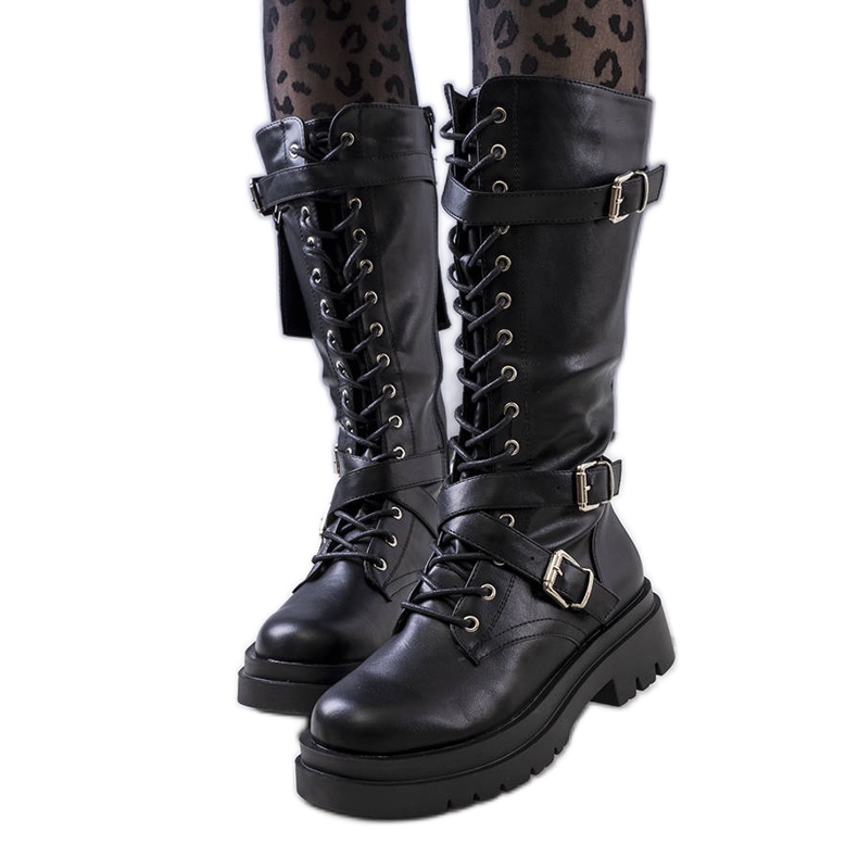 PA1 Botas negras con bolsita de Himes negro PA1 Botas negras con bolsita de Himes negro