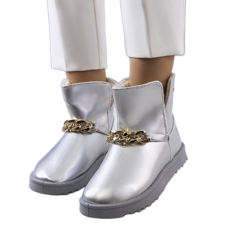 Botas de nieve plateadas para mujer de Catola plata