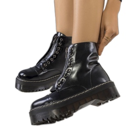 PA1 Botas negras en la plataforma Kenti negro