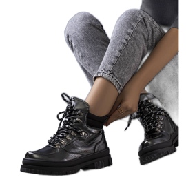 Botas Prepo charol gris negro