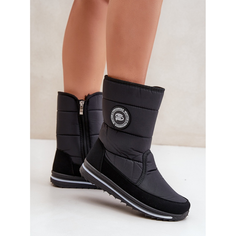 Botas De Nieve De Mujer Con Cremallera Progress PROGJ-21-09 Negro