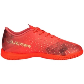 Puma Ultra Play It Jr 106927 03 botas de fútbol rojo naranjas y tintos
