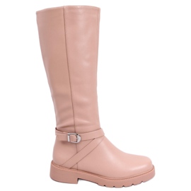 BM Botas de montar mujer Khia Nude beige rosa