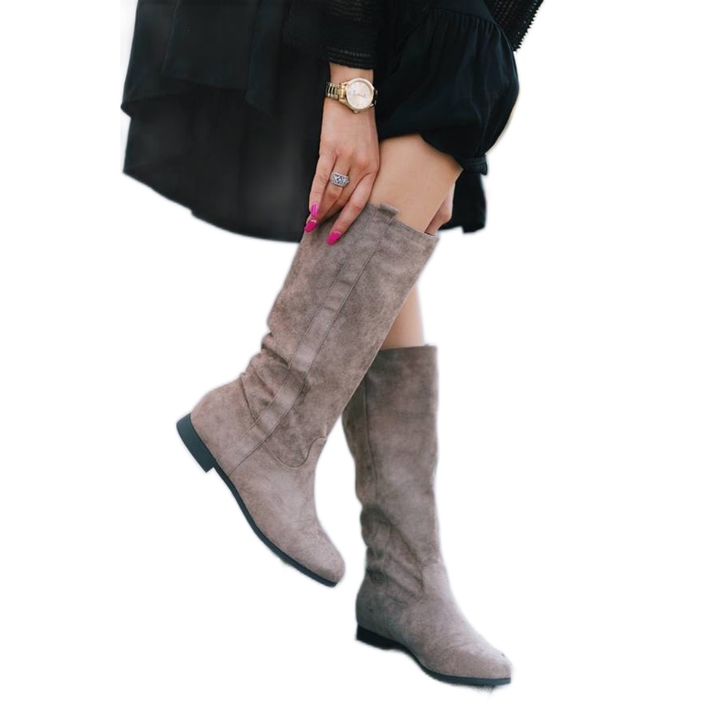 BM Botas planas Thelma beige