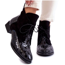Botas De Piel Tacón Plano Maciejka 2878J-01 Negro