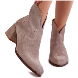 PA2 Botas Tacón Ante Beige Resso