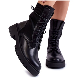 PA1 Calcetines de cuero Botas con cordones Black Riston negro PA1 Calcetines de cuero Botas con cordones Black Riston negro