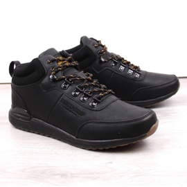 Zapatos negros de piel para hombre Jogger Bustagrip