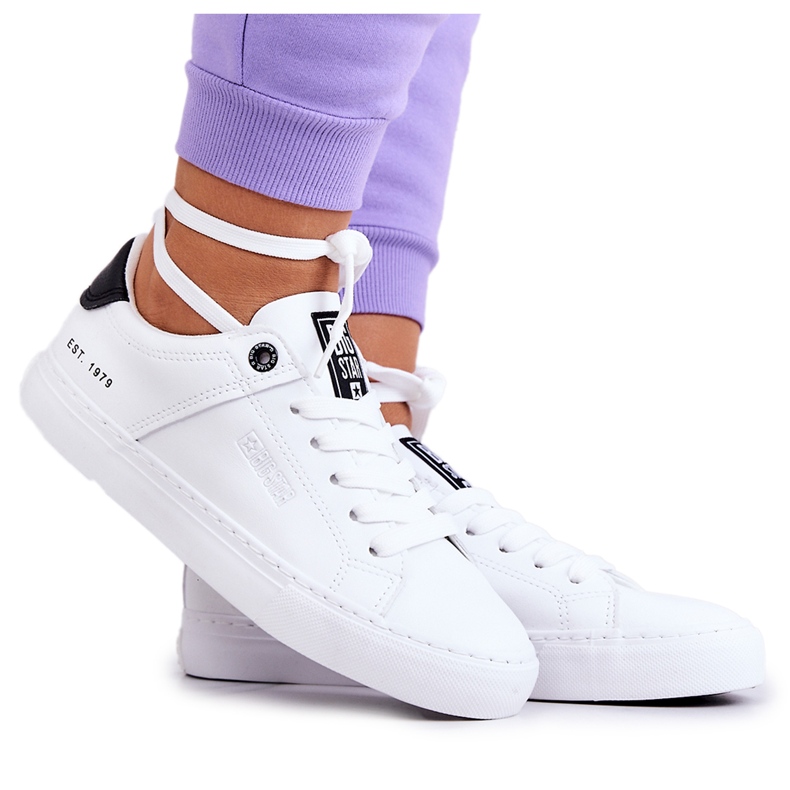 Deportivas de Piel Big Star JJ274211 Blanco y Negro