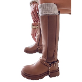 BM Botas de montar para mujer Yuna Camel marrón