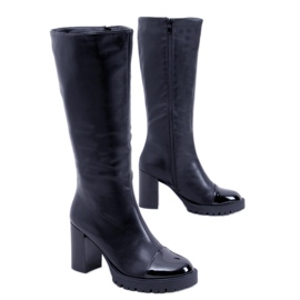BM Botas tacón ancho Angie Black negro BM Botas tacón ancho Angie Black negro